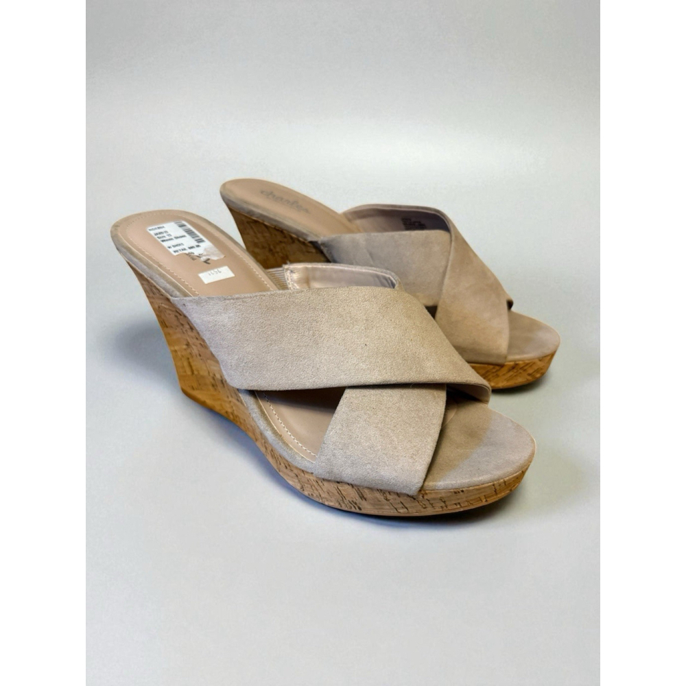 Charles David Women's Latrice Nuetral Slip On Wedge Sandal Size 13 Beige‎